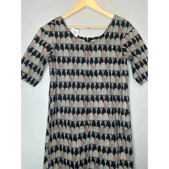 Anthropologie spun 100% organic cotton knee Lenght dress abstract boho sze Small - Picture 2 of 8